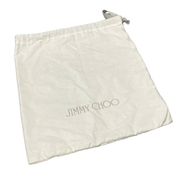 Auth JIMMY CHOO Lever Beige White Straw Leather Shoulder Bag - Picture 7 of 11